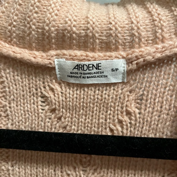 Ardenes peach cropped button up knit sweater size small - Picture 3 of 4